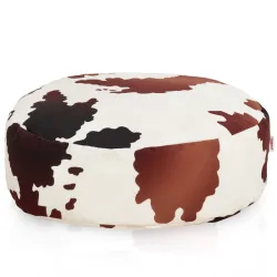 Puff Reposapiés Redondo - Tejido Estampado Premium
