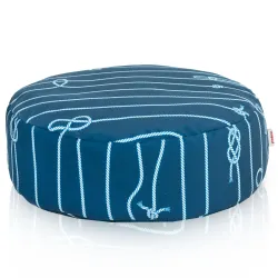 Puff Reposapiés Redondo - Tejido Estampado Premium