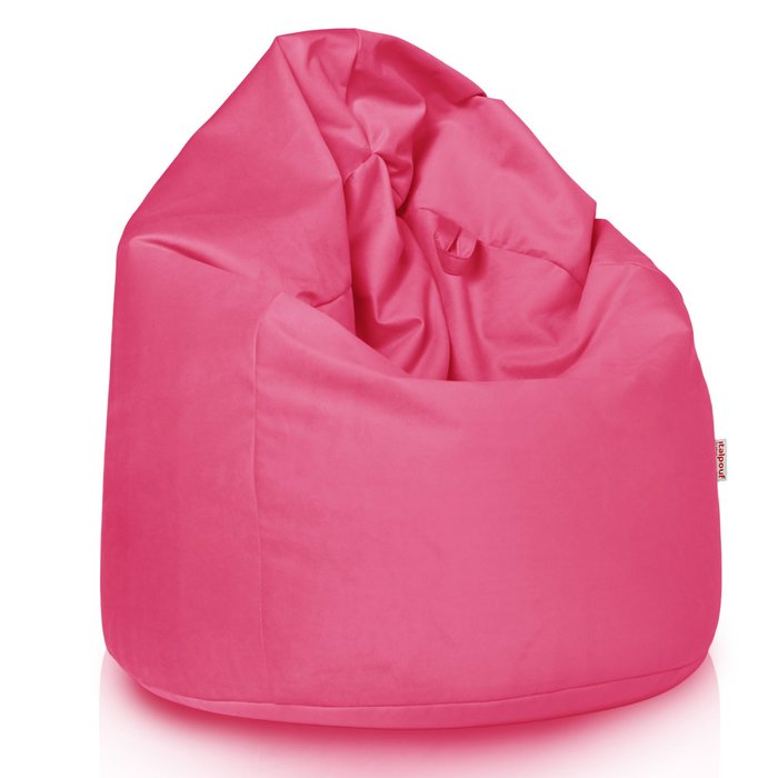 Rosa puff pera XL terciopelo