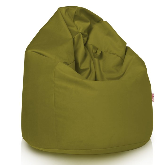 Verde puff pera XL terciopelo