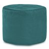 Azul Puff Con Ruedas Cilindro terciopelo