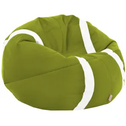 Puff Sillon Pelota Tenis Verde - Terciopelo Soft