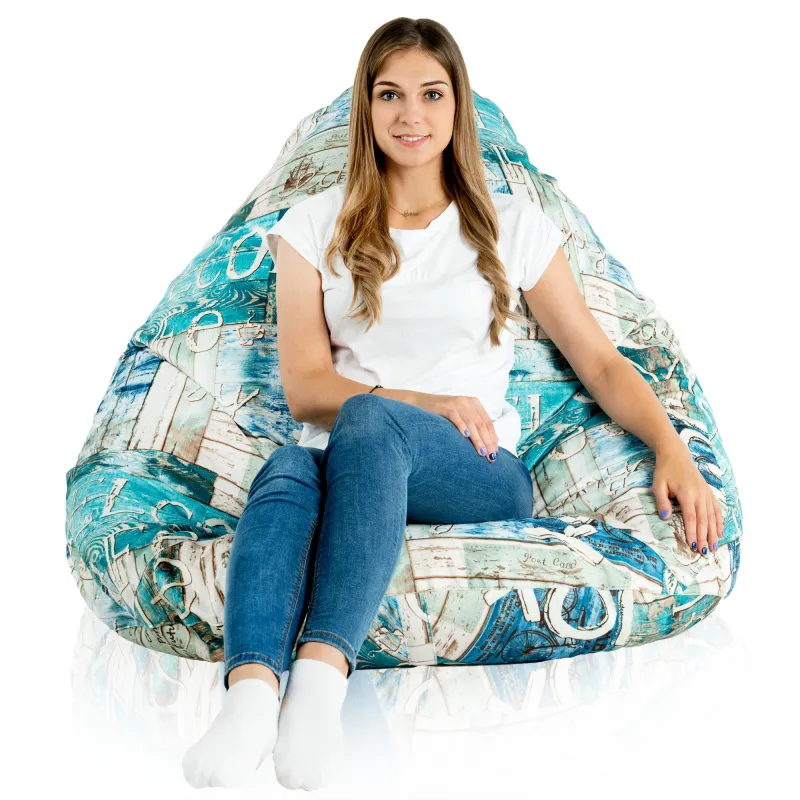 Puff con Respaldo XXL Drop - Tejido Estampado Premium – vista 54