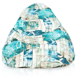 Puff con Respaldo XXL Drop - Tejido Estampado Premium – vista 36