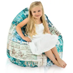 Puff Pera L para niños - Tejido Estampado Premium – vista 100