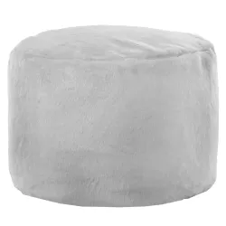 Puff Redondo Cilindro - Pelo Sintético Yeti
