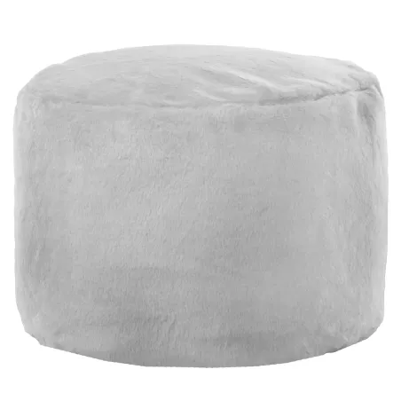 Puff Redondo Cilindro - Pelo Sintético Yeti