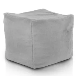 Puff Cuadrado Cubo - Pelo Sintético Yeti