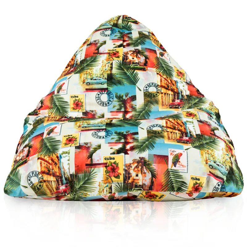 Puff Asiento de Suelo XL Bermuda - Tejido Estampado Premium – vista 33