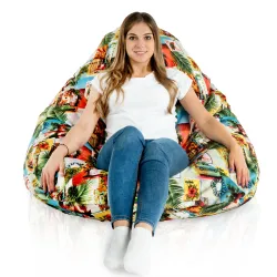 Puff con Respaldo XXL Drop - Tejido Estampado Premium – vista 52