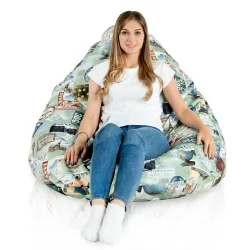 Puff con Respaldo XXL Drop - Tejido Estampado Premium – vista 44