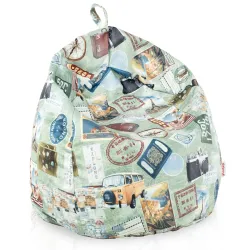 Puff Pera para niños - Tejido Estampado Premium