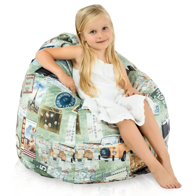 Puff Pera L para niños - Tejido Estampado Premium – vista 87