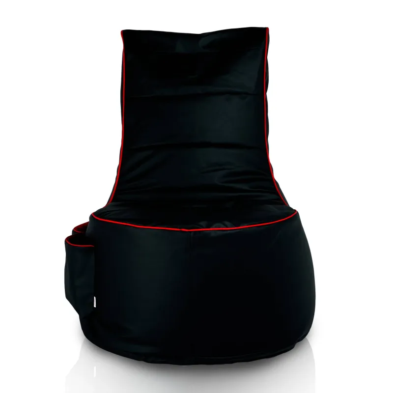 Sillón gamer negro ergonómico de cuero ecológico para mayor comodidad