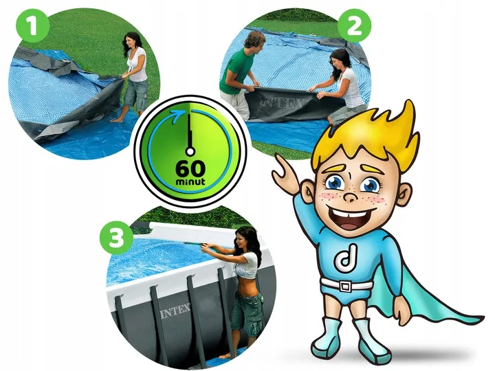 Piscina de jardín con estructura 549 x 274 x 132 cm 12en1 INTEX 26356 - 8