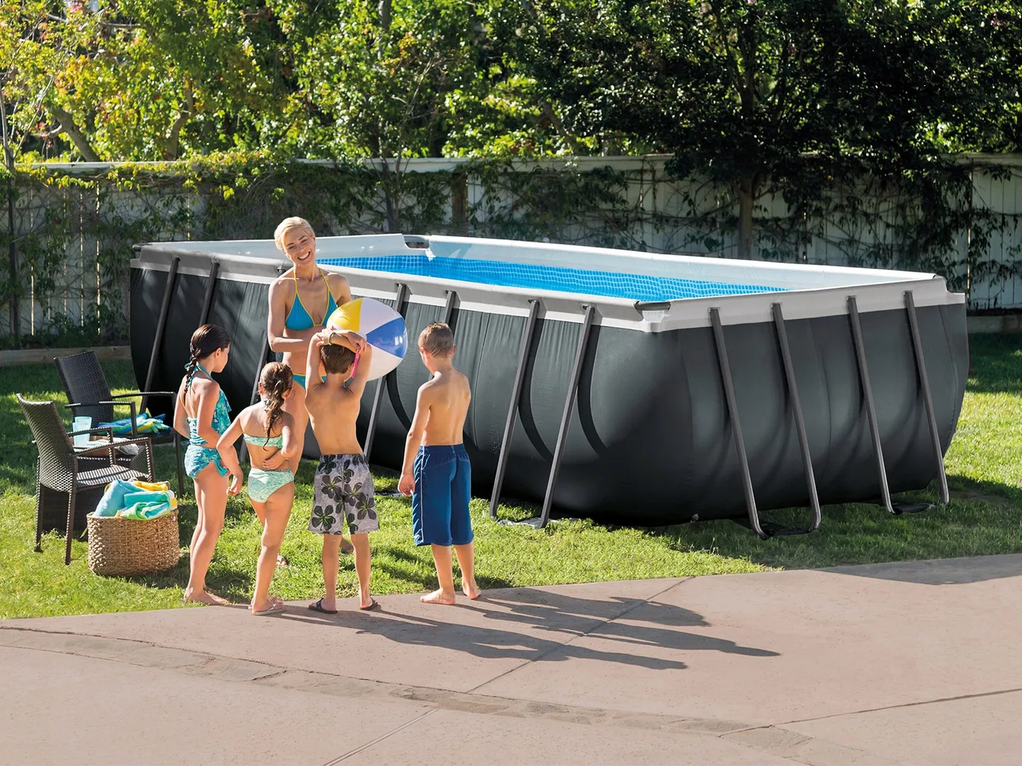 Piscina de jardín con estructura 549 x 274 x 132 cm 12en1 INTEX 26356 - 10