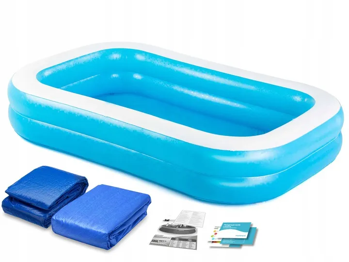 Piscina hinchable familiar 262 x 175 x 51 cm Bestway 54006 + lona - 2