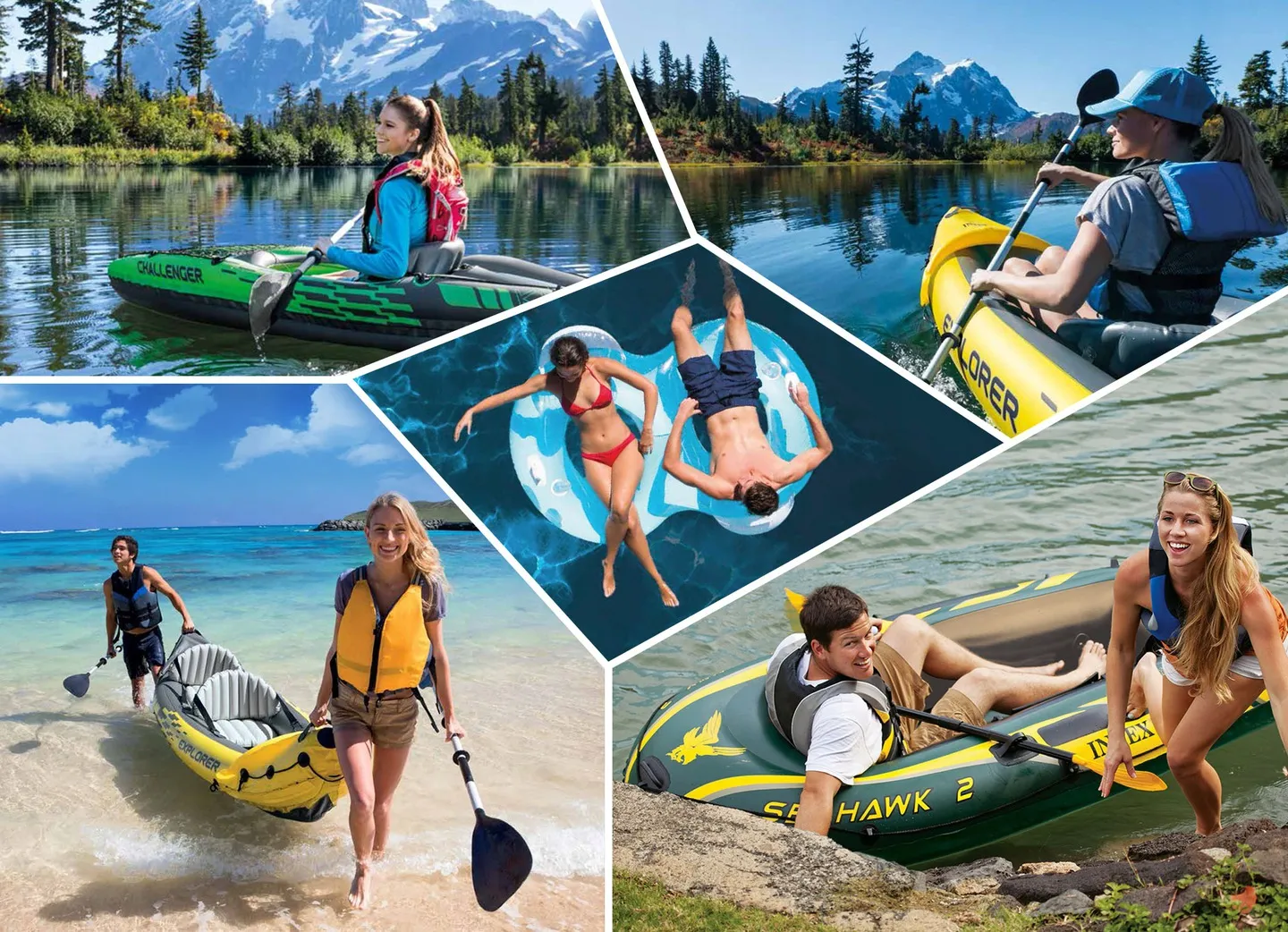 Colchón perfilado inflable para natación 180 x 135 cm INTEX 58868 - 4