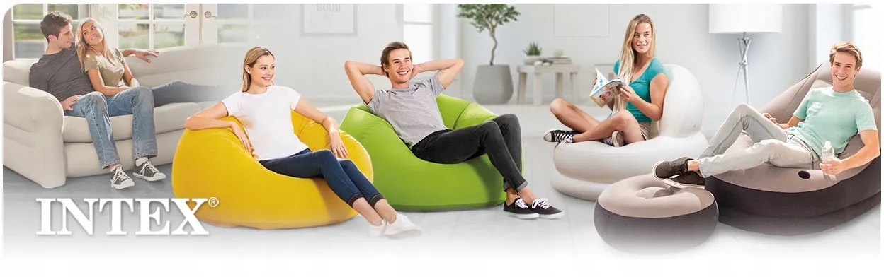 Sillón hinchable + Reposapiés 130 x 99 x 76 cm INTEX 68564