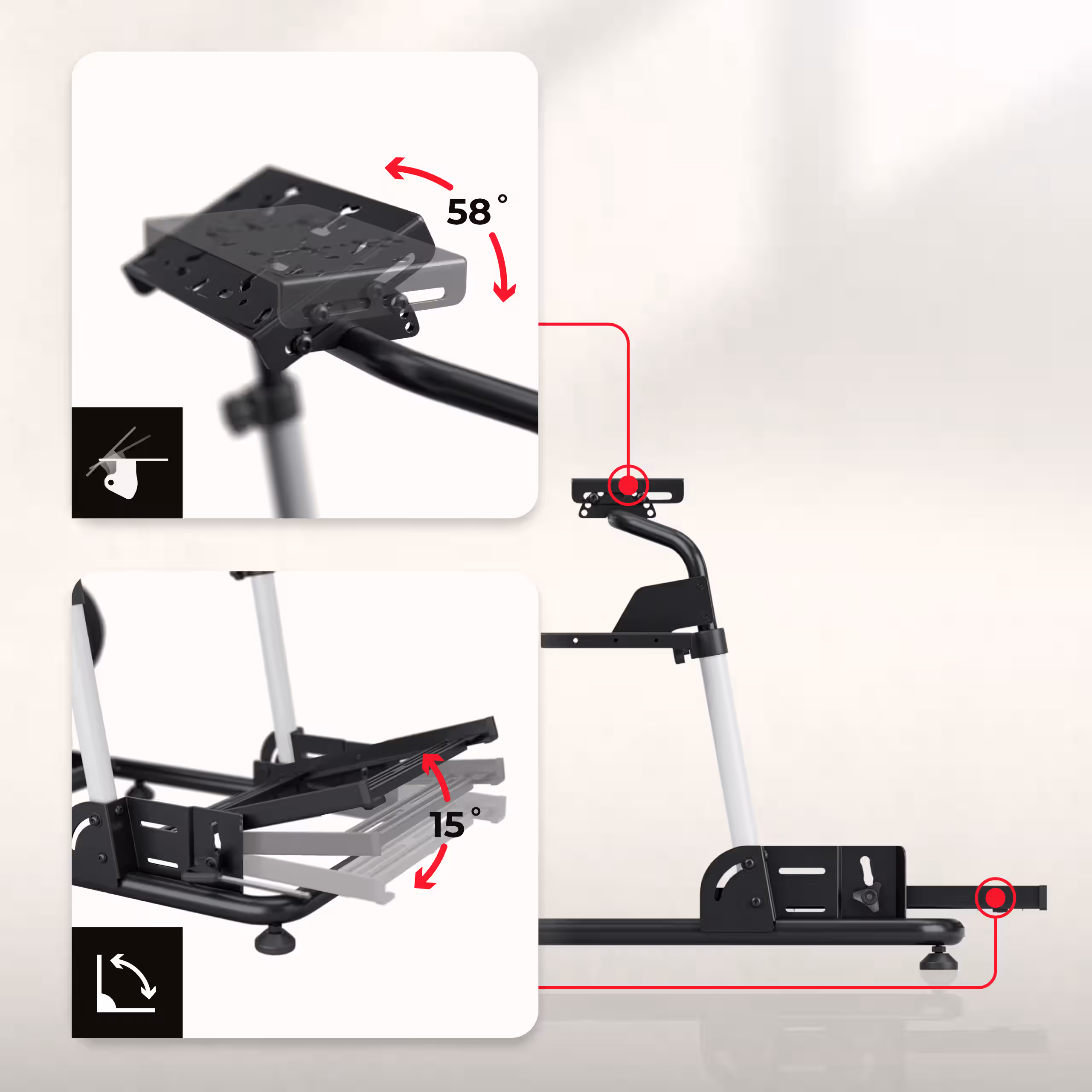 Para pedales y volante Speed 5.5